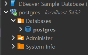 DBeaver에서 Databases 폴더를 우클릭해 Create 메뉴를 여는 화면